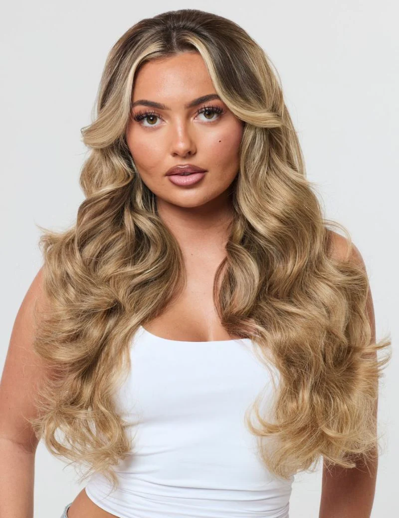 24" Bouncy Wave Half Head Extensions - Image 3