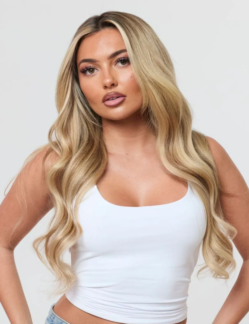 8-piece 20" Human Hair Clip-in Hair Extensions - Image 3