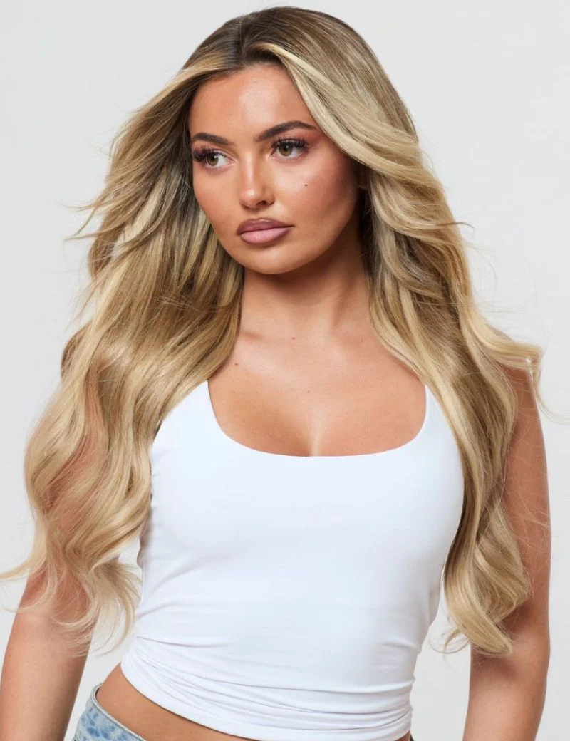 8-piece 20" Human Hair Clip-in Hair Extensions - Image 4